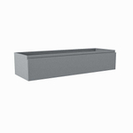 Mondiaz FOGE wastafelonderkast - 120x41x25cm - 1 lade - uitsparing midden - softclose - Plata SW1015402