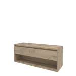 Proline top ensemble de meubles bas 140x46x55.2cm meuble avec étagère chêne brut et plaque de recouvrement chêne brut SW657140