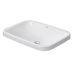 Duravit Durastyle Lavabo à encastrer 60x43cm sans trop plein sans trou pour robinetterie avec Wondergliss blanc SW54136