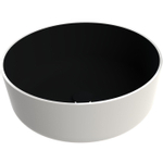 Thebalux opbouwkom keramiek Siena rond 36 buitenzijde mat zwart binnenzijde SW717314