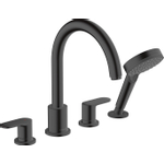 Hansgrohe Vernis Blend Ensemble de robinetterie pour baignoire 4 trous 211mm noir mat SW651939