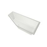 Xenz Society Hoekbad - 170x75x48 - afvoer Midden - Rechts - Compact - acryl - wit mat SW102930
