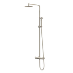 IVY Bond opbouw regendoucheset – Ø30 cm slim hoofddouche – satin spray handdouche – glijstang – nickel geborsteld SW1032462
