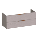 BRAUER Elevate meuble sous-lavabo 120 sans poignées rapportées 2 tiroirs à fermeture douce et 1 découpe pour siphon - Timber Greige SW1200077