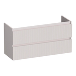 BRAUER Joy Wavy meuble sous-lavabo peu profond 100 2 tiroirs softclose - sans poignée - 1 découpe pour siphon - sable mat SW1201418