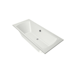 Xenz Robijn Baignoire duo - 180x80x48 - bonde centrale - acrylique - blanc mat SW378297
