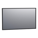 BRAUER Onyx spiegel - 120x70cm - rechthoekig - zwart geborsteld frame SW228064