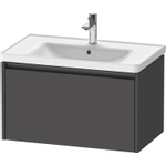 Duravit Ketho 2 meuble sous-lavabo suspendu avec 1 tiroir 78,4x45,5x44cm avec poignée graphite anthracite mat SW773140