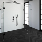 BRAUER Create Cabine de douche XL 200x100cm sans profilé avec verre de sécurité anticalcaire 8mm noir mat SW223685