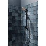 Crosswater MPRO Ensemble de douche - 70cm - douchette ronde 3 positions - noir mat SW451353
