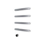 Hotbath &MORE Handdoekradiator - 50x76cm - soft square - 4 stangen - horizontaal - met schakelaar - chroom SW1245810