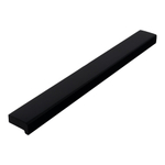 BRAUER Poignée de meuble en applique - 12,8 cm - modèle A - matériau inox - noir mat SW1203259