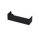 INK Wastafelonderkast - 140x45x37.6cm - 1 lade - push to open - met recht opdekfront - MDF lak - Mat zwart SW439290