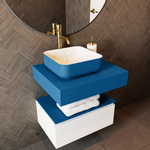 Mondiaz TOP 51 Plan sous vasque - 40x51x12cm - compatible comme plan de meuble - solid surface - Jeans SW1024494