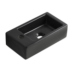 Wiesbaden Rhea M lavabo mural gauche 40 x 22 x 11 cm céramique noir mat SW1172803