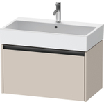 Duravit Ketho.2 Wastafelonderbouwkast - met 1 lade - 78.4x46x44cm - met greep antraciet - taupe mat SW772805