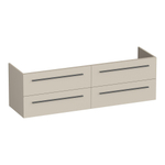 BRAUER Trust meuble sous lavabo 160 excl. poignées à poser 4 tiroirs softclose et 2 découpes pour siphon - mat beige SW1204090