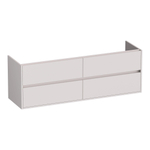 BRAUER Adore wastafelonderkast - 160x46x55cm - 4 softclose lades - greeploos - 2 sifon uitsparingen - mat zand SW1198368