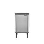 Brabantia Bo Hi Afvalemmer - 7 liter - kunststof binnenemmer - matt steel fingerprint proof SW1117399