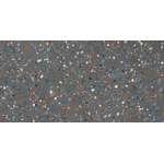 Prissmacer Cerámica Gobi Carrelage Terrazzo - 60x120cm - rectifié - Noir mat SW928412