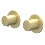 IVY Bond Partie apparente - pour Mitigeur thermostatique encastré - 2 voies - inverseur d'arrêt - symmetry - rosace ronde - Or brossé mat PVD SW1030926