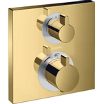 Hansgrohe Ecostat Square afbouwdeel v. inbouw thermostaat m. stop- en omstelkraan polished gold SW358649