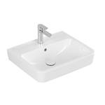Villeroy & Boch O.novo wastafel - 55x46cm - met overloop - 1 kraangat - White Alpine (glans wit) SW448415