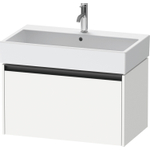 Duravit Ketho.2 Wastafelonderbouwkast - met 1 lade - 78.4x46x44cm - met greep antraciet - wit mat SW772901