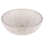 Differnz Marmor vasque à poser - 40x40x15cm - ronde - marbre - blanc brillant SW788032