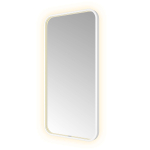 Hotbath &MORE Miroir LED lumière directe et indirecte avec chauffage de miroir changement de couleur dimmable avec télécommande Blanc mat SW1246158