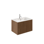 Crosswater Limit Ensemble meuble salle de bains - 70x45x45cm - 1 tiroir - vasque en verre - Royal Walnut SW1126153