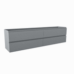 Mondiaz Hay Meuble sous vasque - 190x40x50cm - 4 tiroirs - softclose - 1 découpe droite - Plata SW1016219