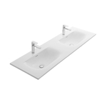 Thebalux Lavabo soft 140cm céramique 2x cuve 2x trou de robinet SW717335