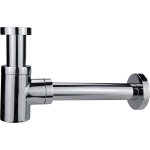 Fortifura Calvi Fonteinkraanset - staande fonteinkraan - laag - always open plug - design - sifon - hoogglans chroom SW798599