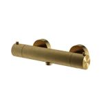 Hotbath Archie Douchemengkraan - thermostatisch - 1/2 doucheslang - onderaansluiting - PVD - geborsteld messing (goud) SW798845