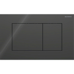 Geberit Sigma40 bedieningsplaat - 2-toets spoeling - extra dun - vierkante knoppen - glas - zwart SW1237219