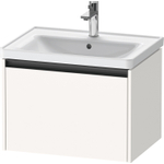 Duravit Ketho.2 Wastafelonderbouwkast - met 1 lade - 63.4x45.5x44cm - met greep antraciet - wit supermat SW771881