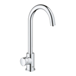 GROHE Blue Home Keukenkraan - C-uitloop - 1-gats - filterfunctie - plat licht en bruisend water - chroom SW228371