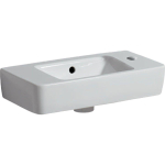 Geberit Renova Compact wastafel - compact - met kraangat rechts - met overloop - 50x25x15cm - met afleg - wit SW417354