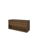 Proline top ensemble de meubles bas 120x46x55.2cm meuble avec étagère chêne cabana et plaque de recouvrement chêne cabana SW350400