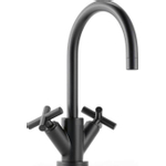 Dornbracht Tara wastafelkraan met waste sprong 135mm zwart 0480086