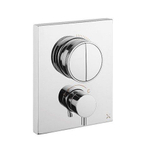 Crosswater Crossbox Mitigeur de douche - thermostatique - adapté pour 2 fonctions - push - chrome SW496834