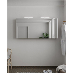 Mondiaz CUBB Armoire de toilette avec miroir - 150x70cm - 3 portes - Smoke (Anthracite) SW411337