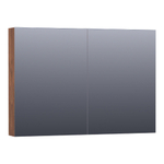 BRAUER Impress armoire de toilette - 100x70x15cm - sans éclairage - 2 portes miroir double face - Forêt Cacao SW393084