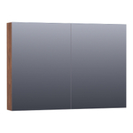 Saniclass Plain Spiegelkast - 100x70x15cm - 2 links/rechtsdraaiende spiegeldeuren - MFC - viking shield SW393084