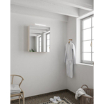 Mondiaz CUBB armoire de toilette – 60 x 70 x 18 cm – 1 porte – Linen (blanc cassé) SW410890