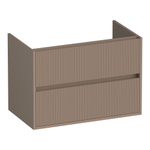 BRAUER Adore Wavy meuble sous-lavabo 80 2 tiroirs softclose - sans poignée - 1 découpe pour siphon - moka mat SW1198608