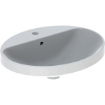 Geberit VariForm lavabo à poser ovale avec plage de robinetterie avec trop-plein 55x45x17.8cm blanc 500720012 SW417310
