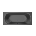Xenz Cuba Duobad - 180x80x51 - afvoer Midden - acryl - ebony SW103064