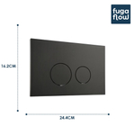FugaFlow Elvas Bedieningsplaat - dualflush - frontbediening - voor Geberit UP320/UP720 inbouwreservoir - rond - mat zwart SW812037